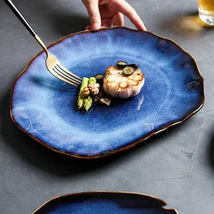 Azure Handcrafted Ceramic Plates