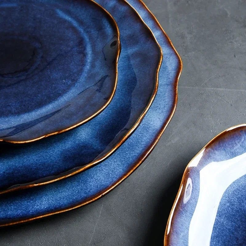 Azure Handcrafted Ceramic Plates