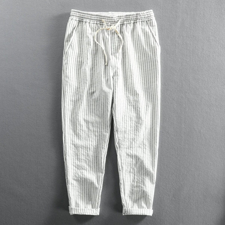 Asher Cotton-Linen Ankle Pants