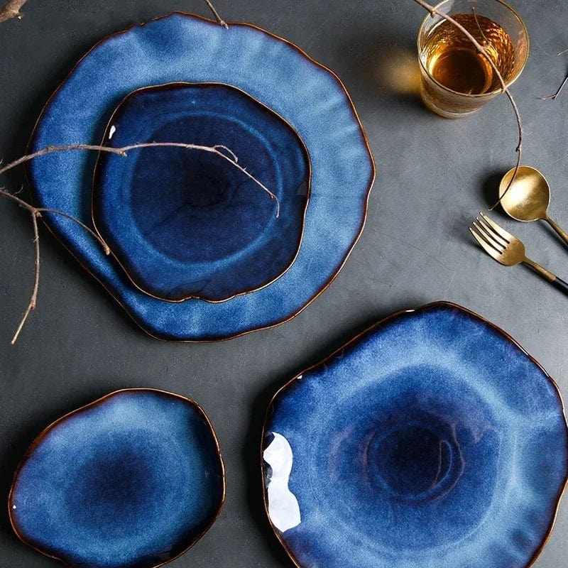 Azure Handcrafted Ceramic Plates