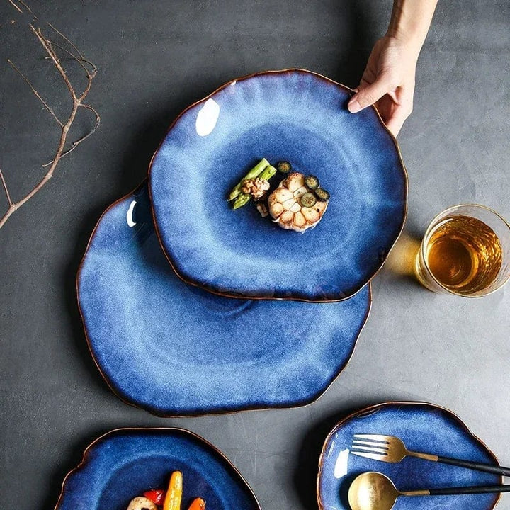 Azure Handcrafted Ceramic Plates